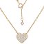 Gargantilla oro 18k en forma de corazon con circonitas